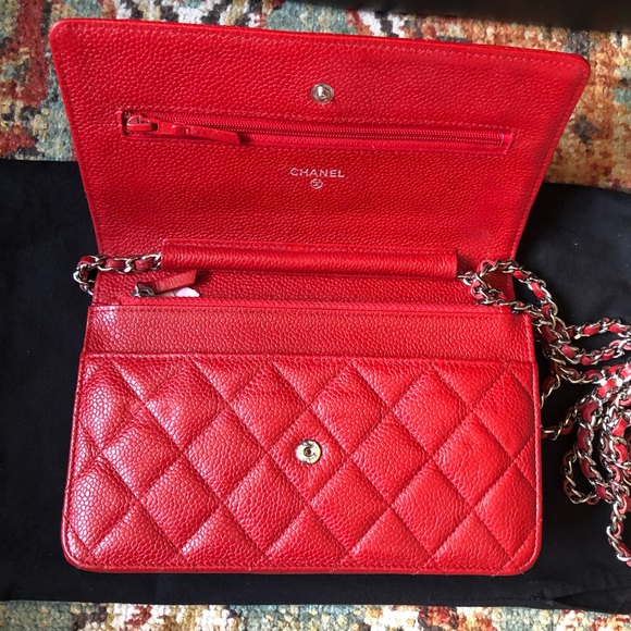 SOLD** Chanel WOC Wallet on Chain Caviar Flap - Picture 5 of 8